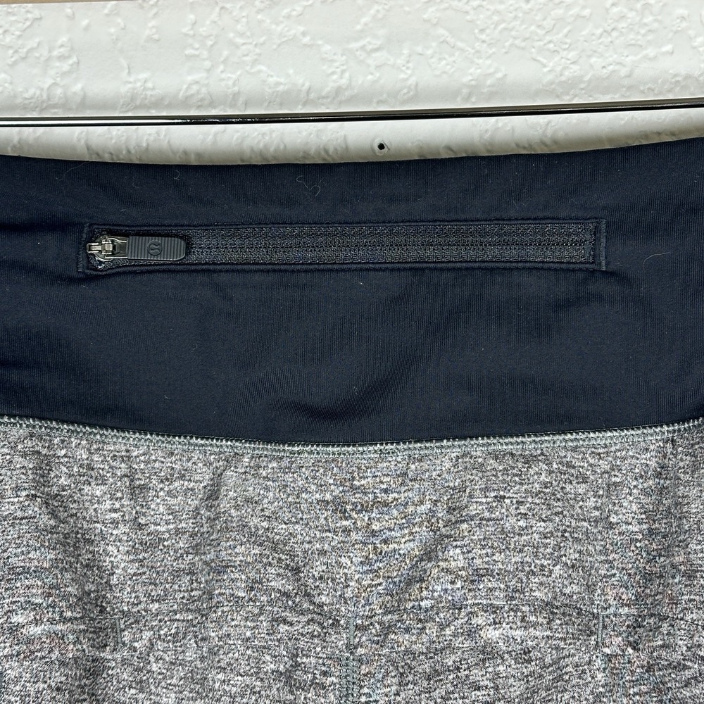 Lululemon Speed Up Mid-Rise Lined Short 4" Heather Lux Multi black/Graphite Grey - Picture 4 of 7